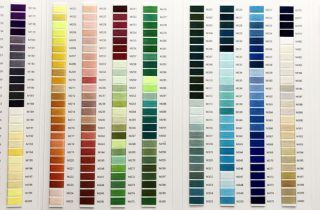 鎮海(hǎi)滌綸長(cháng)絲繡花(huā)線色卡閃亮(liàng)登場(chǎng)