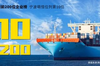 甯波2019上(shàng)半年(nián)出口額前200位企業(yè)榜，甯波萌恒榮列第10名！